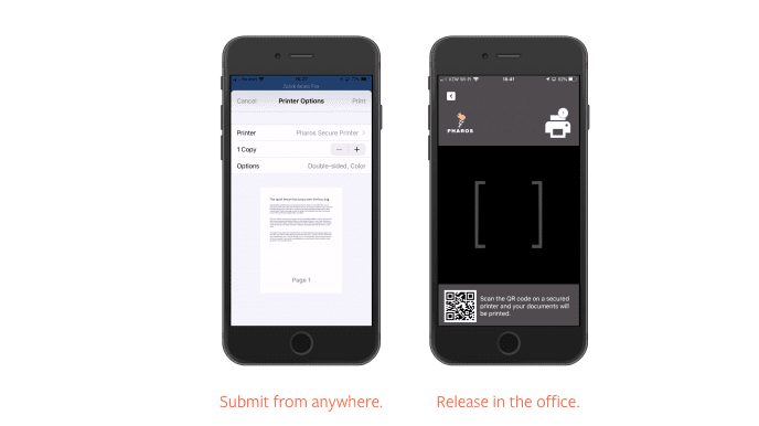 phone screenshot of touchless release