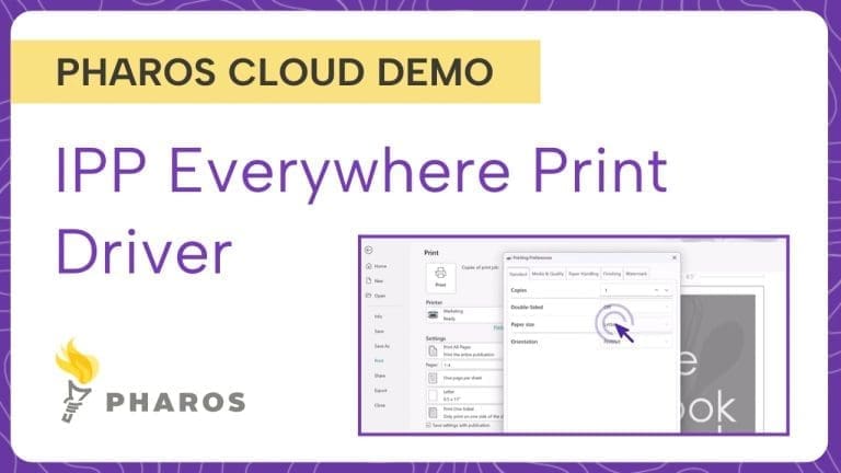 IPP Everywhere Print Driver Video By Pharos